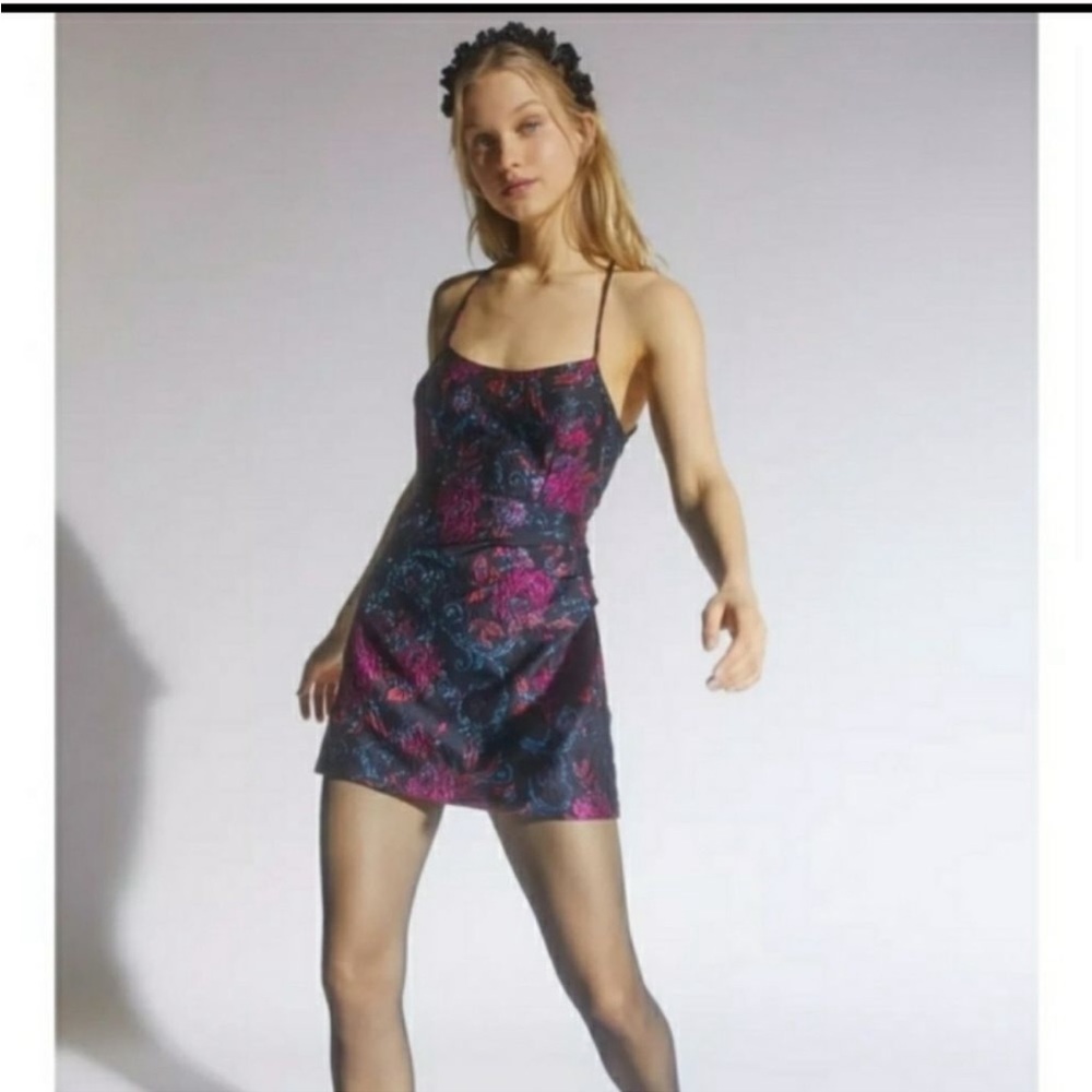 Urban outfitters floral strappy mini dress